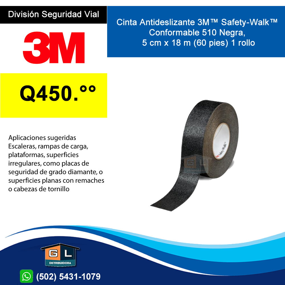 Cinta Antideslizante 3M Safety Walk Rollo De 60 Pies X 2 Pulgadas De ...